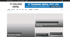 Desktop Screenshot of itcollegenepal.com