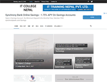 Tablet Screenshot of itcollegenepal.com